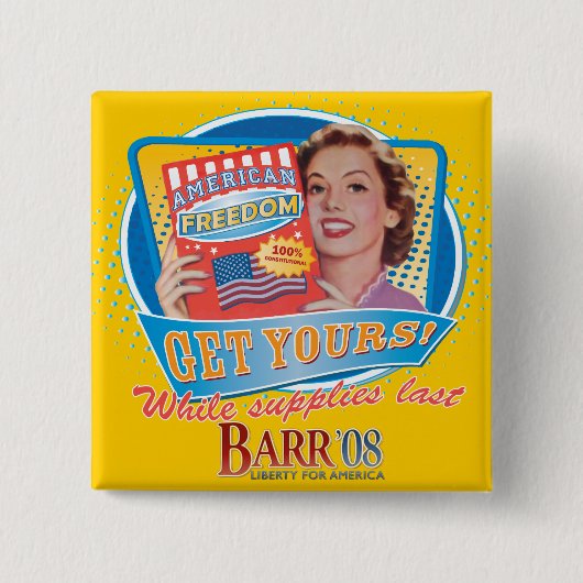 Bob Barr für Präsidenten Vintage Button (Vorderseite)