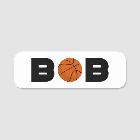 Bob Basketball Namensschild (Vorderseite)