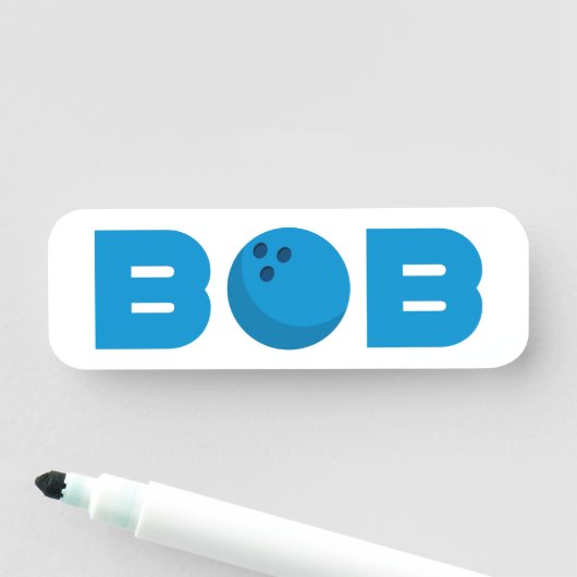 Bob Bowling Namensschild (Beispiel)