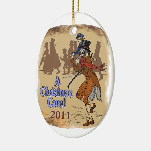 Bob Crachit und kleiner Tim Keramikornament (Links)