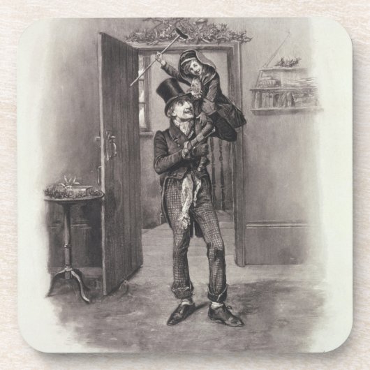 Bob Cratchit und kleiner Tim, von 'Charles Untersetzer (Vorderseite)