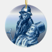 Bob Cratchit und kleines Tim-Weihnachten Carol Keramik Ornament (Vorne)