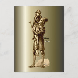 Bob Cratchit und Tiny Tim Christmas Carol Feiertagspostkarte