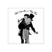 Bob Cratchit und Tiny Tim Christmas Carol Gummistempel (Prägung)