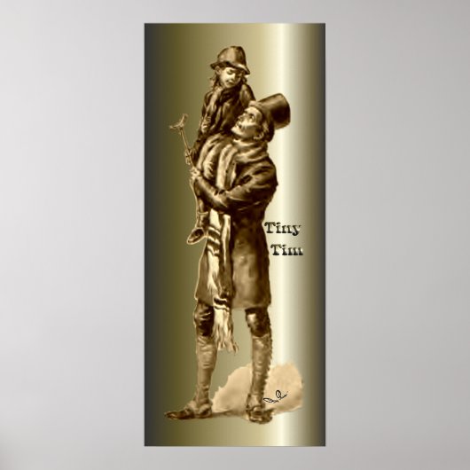 Bob Cratchit und Tiny Tim Christmas Carol Poster (Vorne)