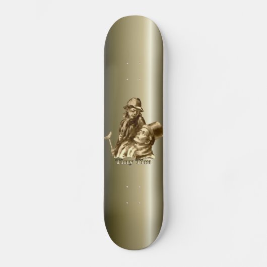 Bob Cratchit und Tiny Tim Christmas Carol Skateboard (Vorderseite)