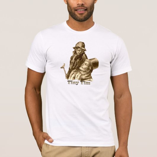 Bob Cratchit und Tiny Tim in einem Weihnachtslied T-Shirt (Vorderseite)