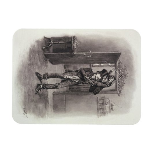 Bob Cratchit und Tiny Tim von "Charles Dickens: Magnet (Horizontal)