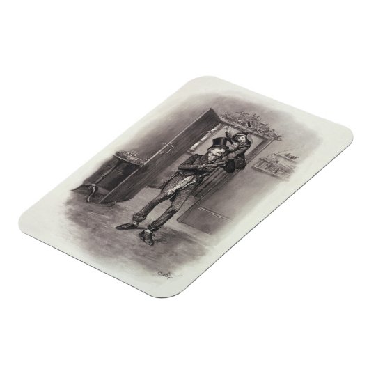 Bob Cratchit und Tiny Tim von "Charles Dickens: Magnet (Linke Seite)