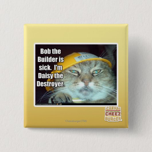 Bob der Erbauer ist krank Button (Vorderseite)