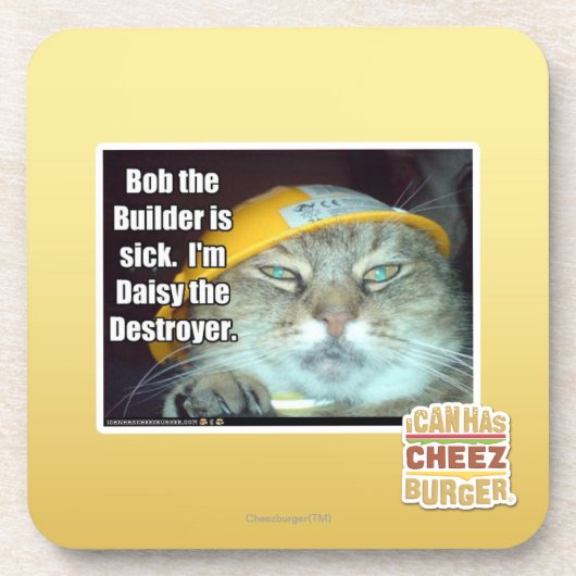 Bob der Erbauer ist krank Getränkeuntersetzer (Vorderseite)