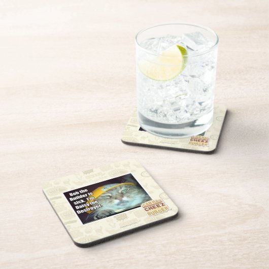 Bob der Erbauer ist krank Getränkeuntersetzer (Rechte Seite)