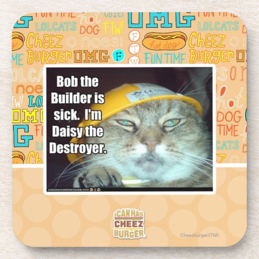 Bob der Erbauer ist krank Getränkeuntersetzer (Vorderseite)