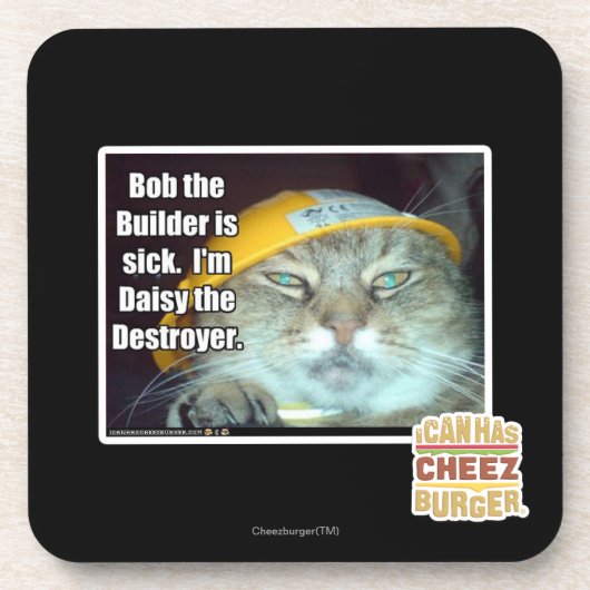Bob der Erbauer ist krank Getränkeuntersetzer (Vorderseite)