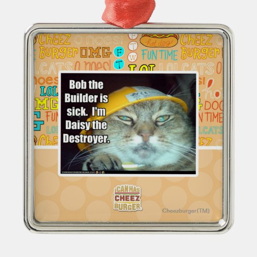 Bob der Erbauer ist krank Silbernes Ornament (Vorne)