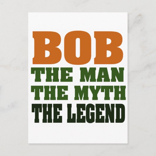 Bob - der Mann, der Mythos, die Legende Postkarte (Vorderseite)