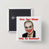 Bob Filner: Warum so ernst? Button (Vorne & Hinten)