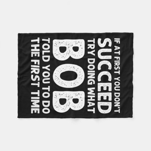 Bob Gift Name D Birthday Funny Christma  Fleecedecke (Vorderseite (Horizontal))