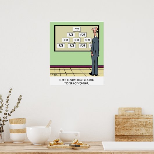 Bob ist der einzige auf der Organisationstabelle Poster (Küche)