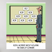 Bob ist der einzige auf der Organisationstabelle Poster (Vorne)