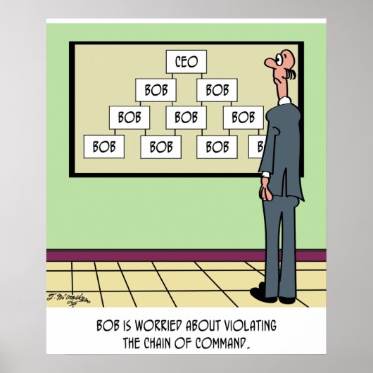 Bob ist der einzige auf der Organisationstabelle Poster (Vorne)