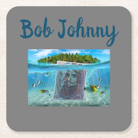 Bob johnny rechteckiger pappuntersetzer (Vorderseite)
