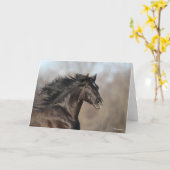 Bob Langrish | Andalusischer Headshot Mane Flows Karte (Gelbe Blume)