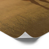 Bob Langrish | Arabisch Stehend in Nebel Poster (Ecke)