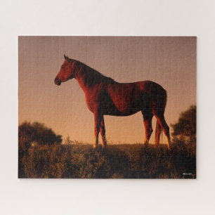 Bob Langrish   Arabisch Stehend in Sunset Puzzle