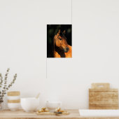 Bob Langrish | Bay Kiger Mustang Stallion Headshot Poster (Küche)