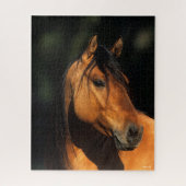 Bob Langrish | Bay Kiger Mustang Stallion Headshot Puzzle (Vertikal)