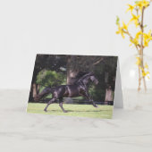 Bob Langrish | Black Lusitano Running Karte (Gelbe Blume)