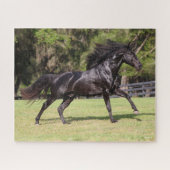 Bob Langrish | Black Lusitano Running Puzzle (Horizontal)