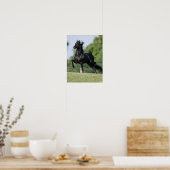 Bob Langrish | Black Morgan Horse Trotting Poster (Küche)