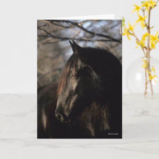 Bob Langrish | Black Tennessee Walker Headshot Karte (Gelbe Blume)