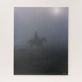 Bob Langrish | Cowboy-Rennen in Nebel mit Hund Puzzle (Vertikal)