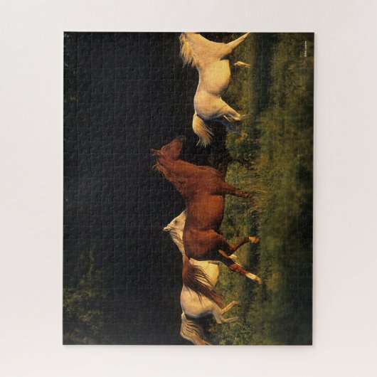 Bob Langrish drei Araber, die im Abend leuchten Puzzle (Vertikal)