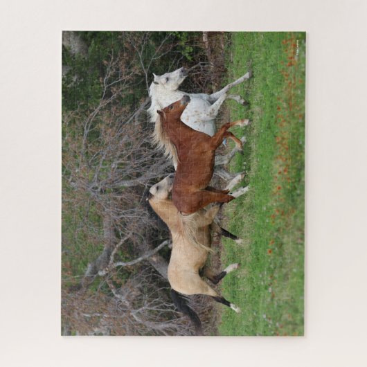 Bob Langrish | Drei Ponys, die zusammenlaufen Puzzle (Vertikal)