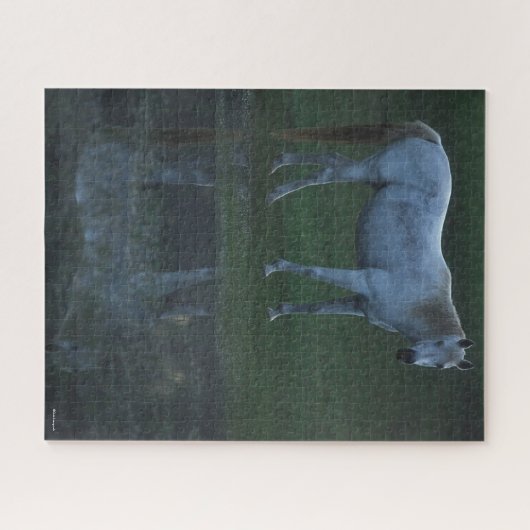 Bob Langrish Grau Arabisch Stehend durch Teich Ref Puzzle (Horizontal)