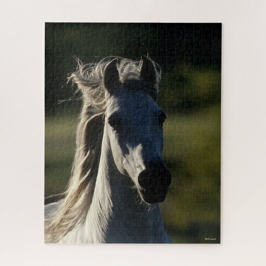 Bob Langrish | Graue andalusische Headshot Backlit Puzzle (Vertikal)