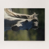 Bob Langrish | Graue andalusische Headshot Backlit Puzzle (Horizontal)