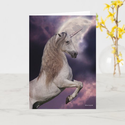 Bob Langrish | Graue Einhornzucht Karte (Gelbe Blume)