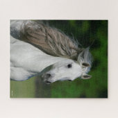 Bob Langrish | Grauer andalusischer Stallion Heads Puzzle (Horizontal)