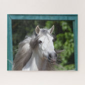 Bob Langrish | Grauer andalusischer Stallion Heads Puzzle (Horizontal)