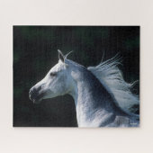 Bob Langrish | Grauer arabischer Headshot 3 Puzzle (Horizontal)