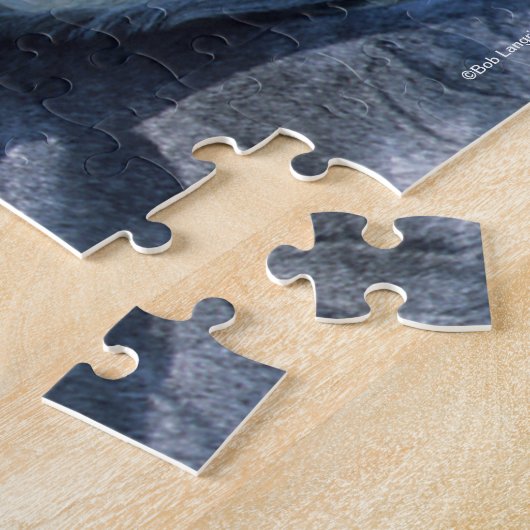 Bob Langrish | Grauer arabischer Headshot 3 Puzzle (Seite)