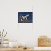 Bob Langrish | Grauer arabischer Hengst Spaziergan Poster (Küche)