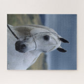 Bob Langrish | Grauer arabischer Stallion-Headshot Puzzle (Horizontal)