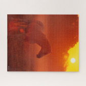 Bob Langrish | Grauer Arabischer Stehend bei Sunse Puzzle (Horizontal)