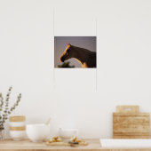 Bob Langrish | Grauer Stehender Backlit Headshot Poster (Küche)